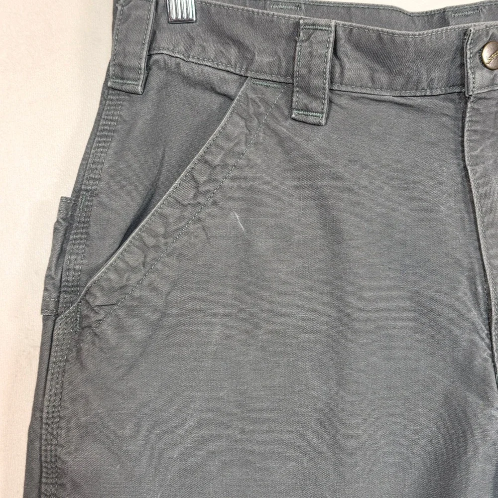 Carhartt Carpenter Shorts Mens 34 Gray Relaxed Fit Canvas Workwear Utility